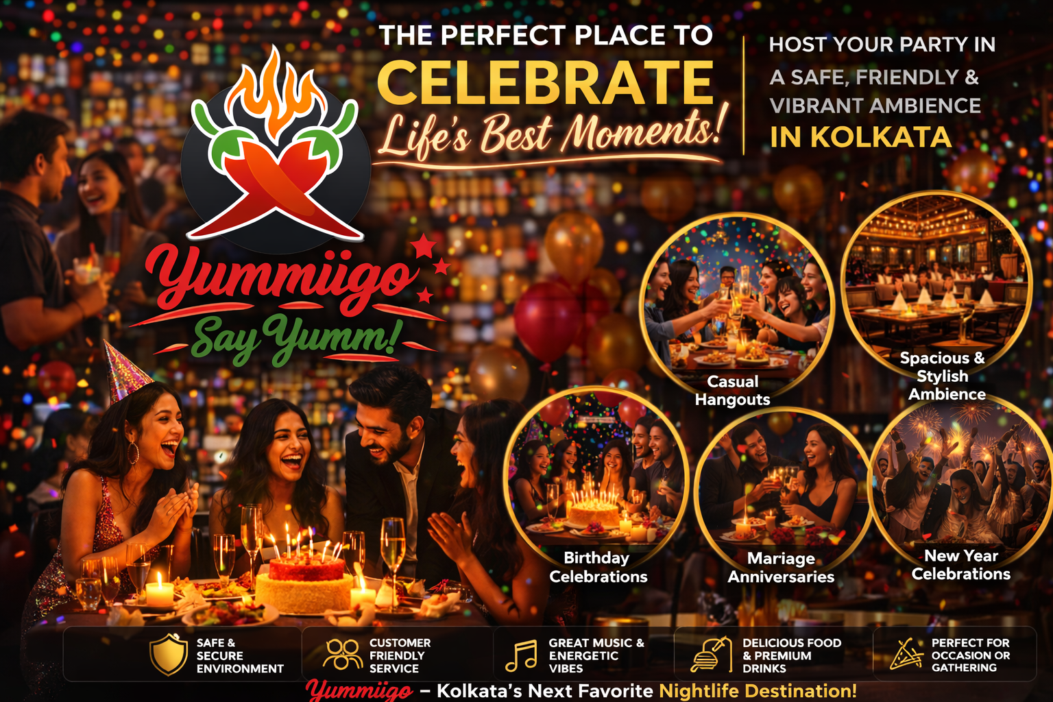 Elementor #805 celebrating moments at yummiigo, kolkata